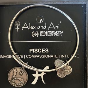 Alex and Ani silver bracelet with Pisces charm